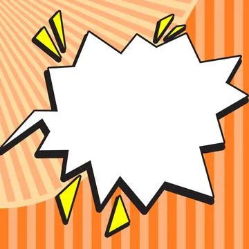 Comic Blank Speech Bubble With Copy Space And Colorful Doodles. Design Of Empty Stock Illustration