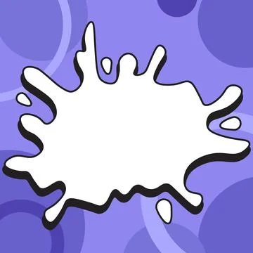 Comic Blank Speech Bubble With Copy Space Over Color Background Design. Empty Stock Illustration