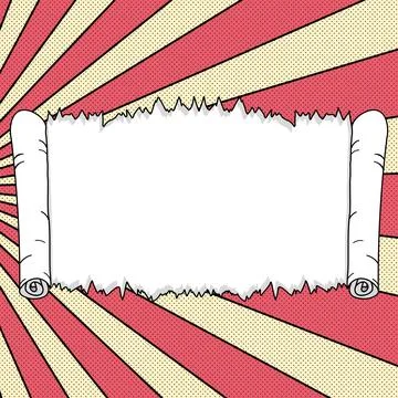 Comic Blank Speech Bubble With Copy Space And Colorful Doodles. Design Of Empty Stock Illustration