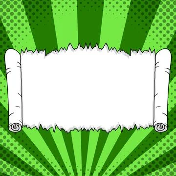 Comic Blank Speech Bubble With Copy Space Over Color Background Design. Empty 스톡 일러스트