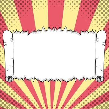 Comic Blank Speech Bubble With Copy Space Over Color Background Design. Empty Illustrazione stock