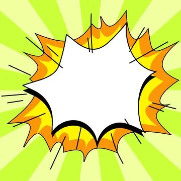 Comic Blank Speech Bubble With Copy Space Over Color Background Design. Empty Illustrazione stock