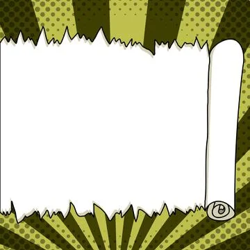 Comic Blank Speech Bubble With Copy Space Over Color Background Design. Empty Illustrazione stock