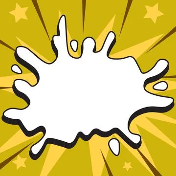 Comic Blank Speech Bubble With Copy Space Over Color Background Design. Empty Illustrazione stock