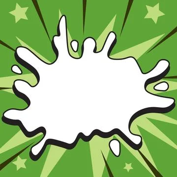 Comic Blank Speech Bubble With Copy Space Over Color Background Design. Empty Stock Illustration