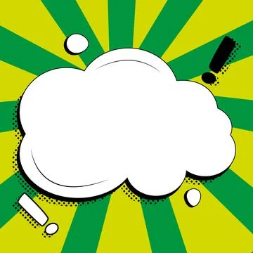 Comic Blank Speech Bubble With Copy Space And Colorful Doodles. Design Of Empty Stock Illustration