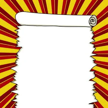 Comic Blank Speech Bubble With Copy Space Over Color Background Design. Empty Stockillustratie