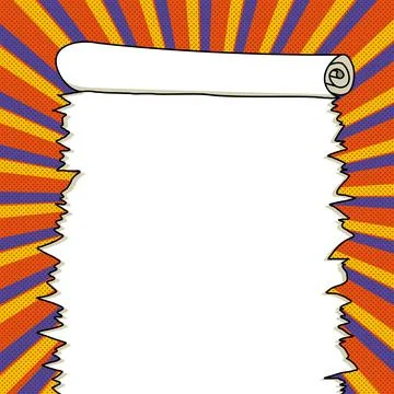 Comic Blank Speech Bubble With Copy Space Over Color Background Design. Empty Stock Illustration