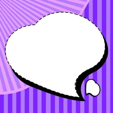 Comic Blank Speech Bubble With Copy Space Over Color Background Design. Empty Stockillustratie