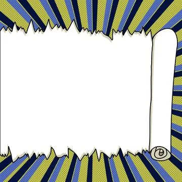 Comic Blank Speech Bubble With Copy Space Over Color Background Design. Empty Stock Illustration