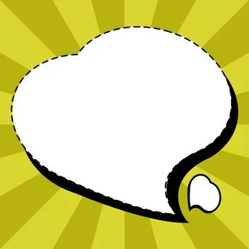 Comic Blank Speech Bubble With Copy Space And Colorful Doodles. Design Of Empty Stock Illustration
