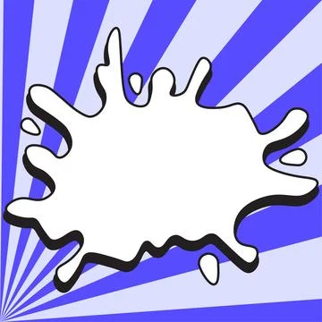 Comic Blank Speech Bubble With Copy Space Over Color Background Design. Empty Stock Illustration