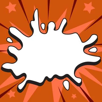 Comic Blank Speech Bubble With Copy Space And Colorful Doodles. Design Of Empty Stock Illustration