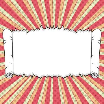 Comic Blank Speech Bubble With Copy Space Over Color Background Design. Empty Stockillustratie