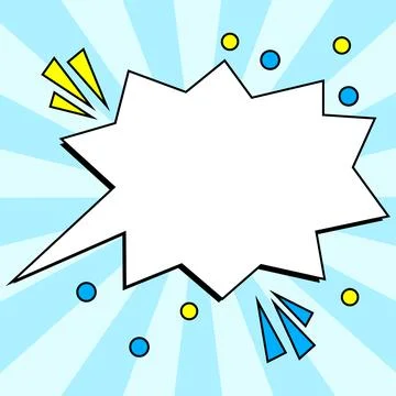 Comic Blank Speech Bubble With Copy Space And Colorful Doodles. Design Of Empty イラスト素材