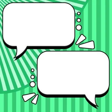 Comic Blank Speech Bubble With Copy Space Over Color Background Design. Empty Stock Illustration