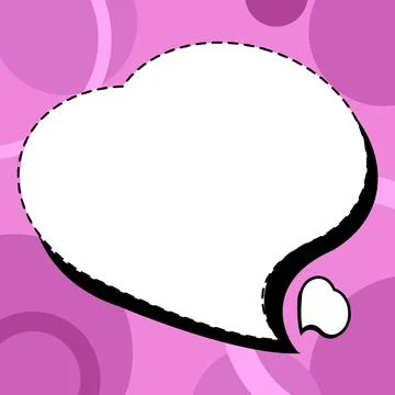 Comic Blank Speech Bubble With Copy Space Over Color Background Design. Empty Stockillustratie