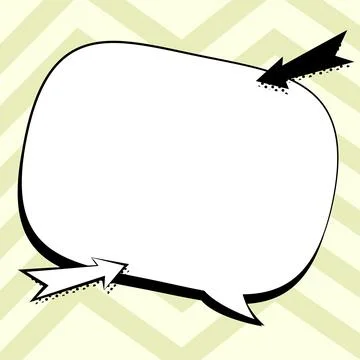 Comic Blank Speech Bubble With Copy Space And Colorful Doodles. Design Of Empty Stock Illustration
