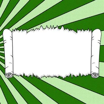 Comic Blank Speech Bubble With Copy Space And Colorful Doodles. Design Of Empty Illustrazione stock