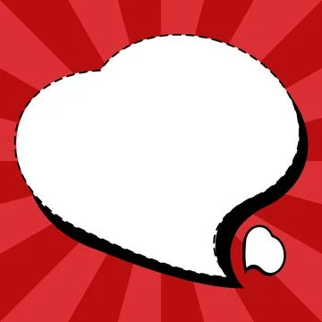 Comic Blank Speech Bubble With Copy Space Over Color Background Design. Empty Stock Illustration