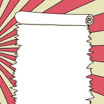 Comic Blank Speech Bubble With Copy Space Over Color Background Design. Empty Stockillustratie