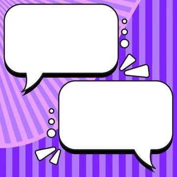 Comic Blank Speech Bubble With Copy Space Over Color Background Design. Empty Stock Illustration