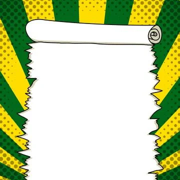 Comic Blank Speech Bubble With Copy Space Over Color Background Design. Empty Stock Illustration