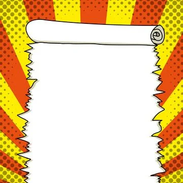 Comic Blank Speech Bubble With Copy Space Over Color Background Design. Empty Illustrazione stock