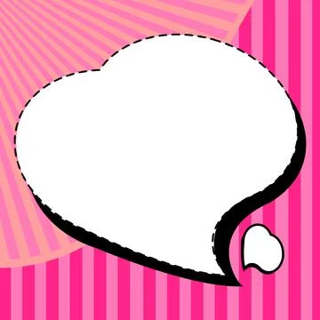 Comic Blank Speech Bubble With Copy Space Over Color Background Design. Empty 스톡 일러스트