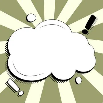 Comic Blank Speech Bubble With Copy Space And Colorful Doodles. Design Of Empty Stock Illustration