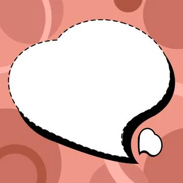 Comic Blank Speech Bubble With Copy Space And Colorful Doodles. Design Of Empty Stockillustratie