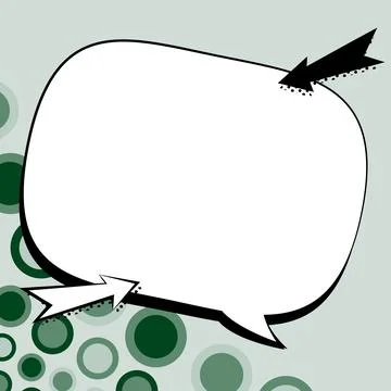 Comic Blank Speech Bubble With Copy Space Over Color Background Design. Empty Stockillustratie