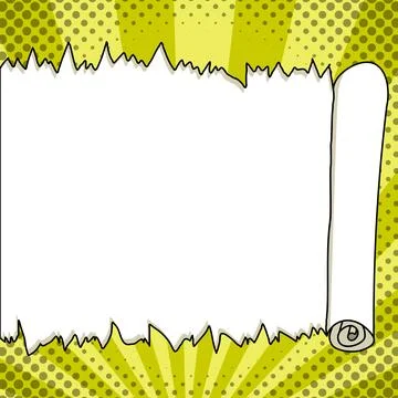 Comic Blank Speech Bubble With Copy Space And Colorful Doodles. Design Of Empty Stockillustratie