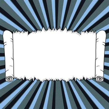 Comic Blank Speech Bubble With Copy Space Over Color Background Design. Empty Illustrazione stock