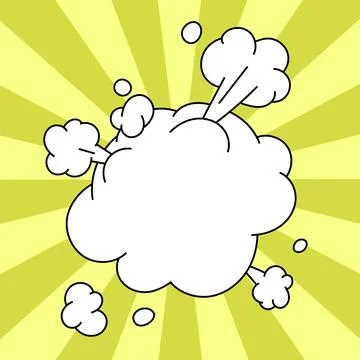 Comic Blank Speech Bubble With Copy Space And Colorful Doodles. Design Of Empty Stock Illustration