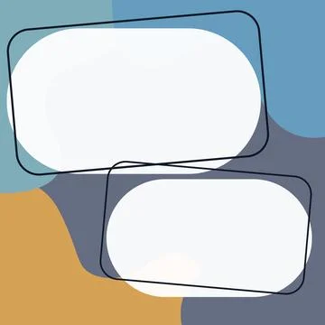 Comic Blank Speech Bubble With Copy Space Over Circular Color Background Design Illustrazione stock