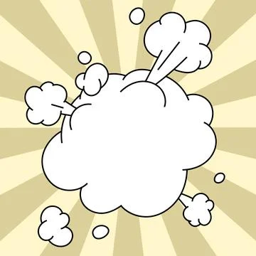 Comic Blank Speech Bubble With Copy Space And Colorful Doodles. Design Of Empty Stock Illustration