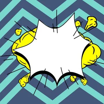 Comic Blank Speech Bubble With Copy Space And Colorful Doodles. Design Of Empty イラスト素材