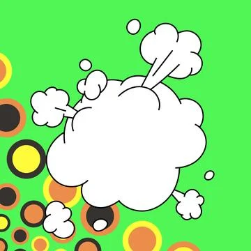 Comic Blank Speech Bubble With Copy Space And Colorful Doodles. Design Of Empty Stock Illustration