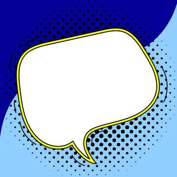 Comic Blank Speech Bubble With Copy Space And Colorful Doodles. Design Of Empty Stock Illustration