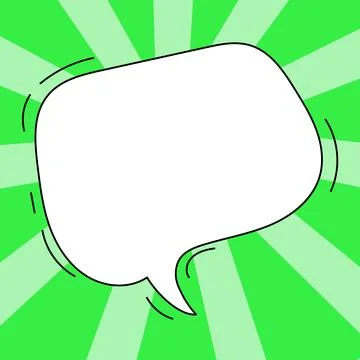 Comic Blank Speech Bubble With Copy Space And Colorful Doodles. Design Of Empty Stock Illustration