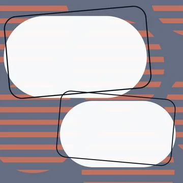 Comic Blank Speech Bubble With Copy Space Over Circular Color Background Design Illustrazione stock