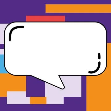 Comic Blank Speech Bubble With Copy Space Over Circular Color Background Design Stockillustratie