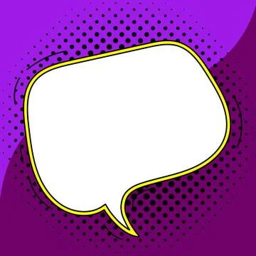 Comic Blank Speech Bubble With Copy Space And Colorful Doodles. Design Of Empty イラスト素材