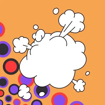 Comic Blank Speech Bubble With Copy Space And Colorful Doodles. Design Of Empty イラスト素材