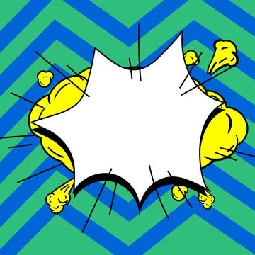 Comic Blank Speech Bubble With Copy Space And Colorful Doodles. Design Of Empty Stock Illustration