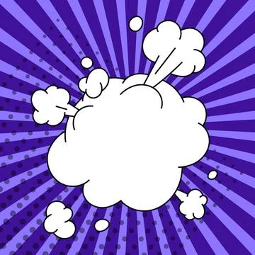 Comic Blank Speech Bubble With Copy Space And Colorful Doodles. Design Of Empty Stock Illustration
