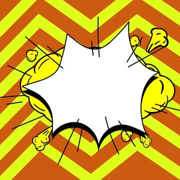 Comic Blank Speech Bubble With Copy Space And Colorful Doodles. Design Of Empty Stock Illustration