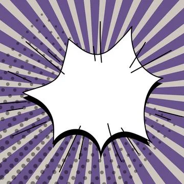 Comic Blank Speech Bubble With Copy Space And Colorful Doodles. Design Of Empty Stock Illustration