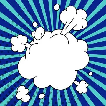 Comic Blank Speech Bubble With Copy Space And Colorful Doodles. Design Of Empty Stock Illustration